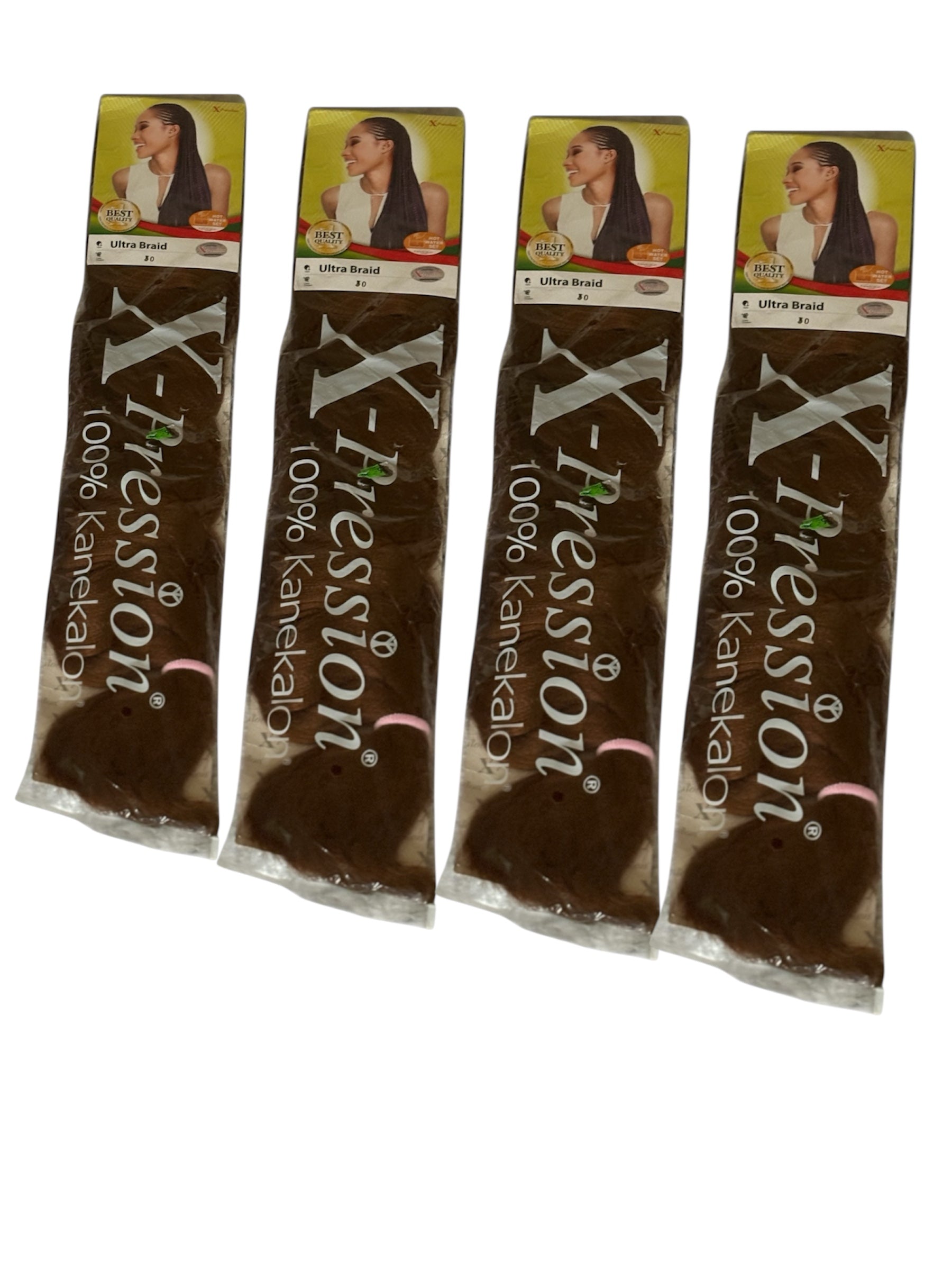 X-Pression 4 PACK Ultra Braid Kanekalon Hair - Color #30