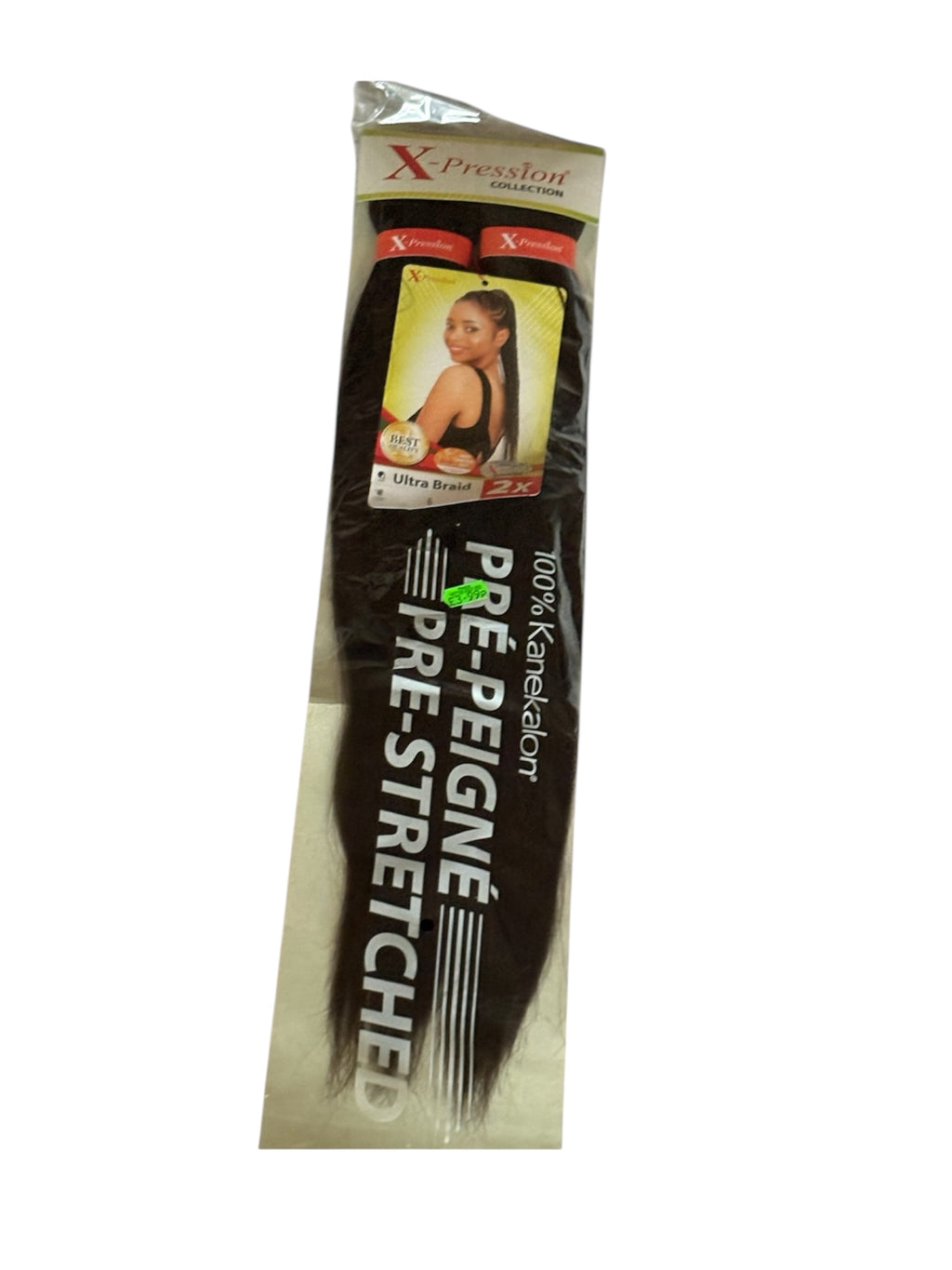 X-Pression #6 4 PACK Ultra Braid Pre-Stretched 2X Kanekalon Hair